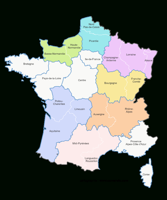 Carte Administrative De France Et Liste Des Villes Françaises. destiné Nouvelles Régions De France 2016