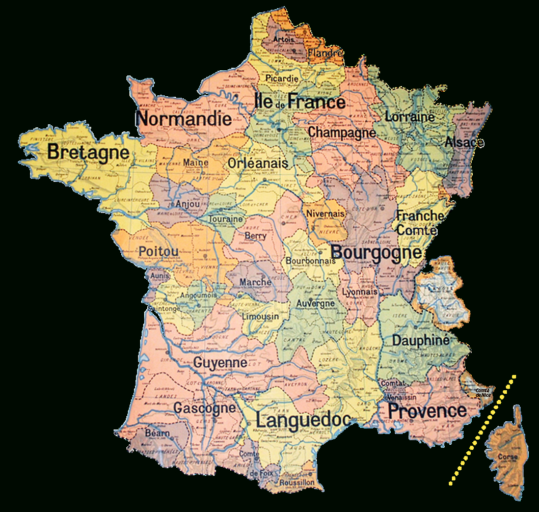 Carte Anciennes Provinces Françaises destiné Anciennes Provinces Françaises Carte