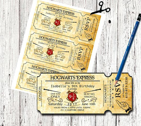 Carte Anniversaire Harry Potter A Imprimer Gratuit destiné Carte D Invitation Parchemin