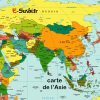 Carte Asie - Plan Géoraphique | Arts Et Voyages | Carte dedans Capitale D Asie