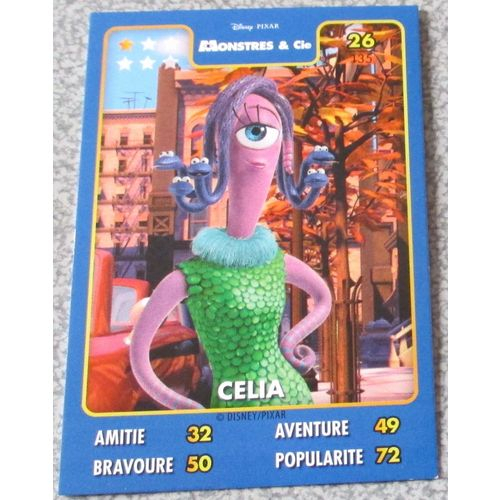 Carte Auchan 2015 - Héros Disney Pixar - N°26/135 - Celia encequiconcerne Celia Monstre Et Compagnie