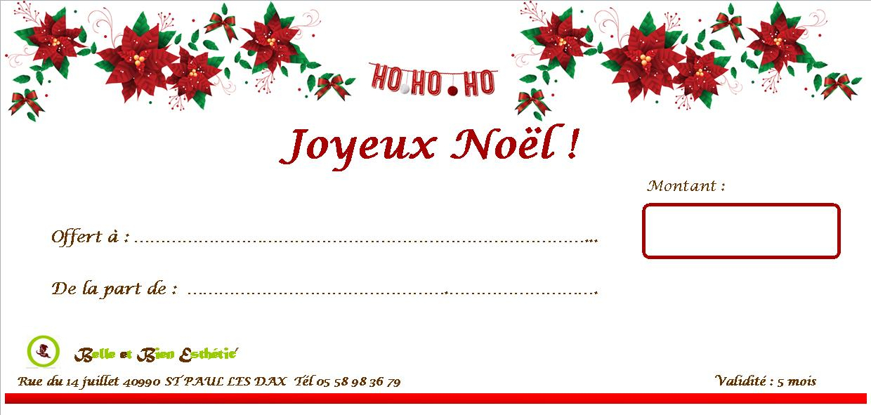 Carte Cadeau Noel - Belle Et Bien Esthétic serapportantà Articles De Noel En Ligne