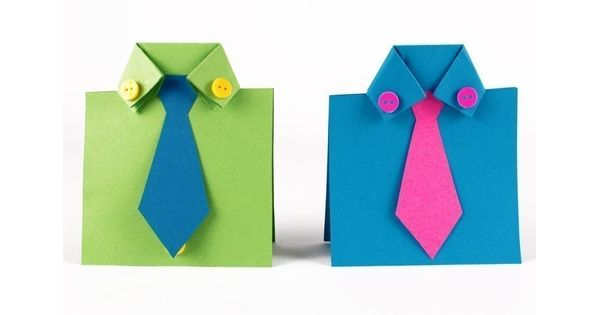 Carte Cravate Et Chemises En Papier - Fête Des Pères - 10 serapportantà Carte Fete Des Peres Chemise Cravate