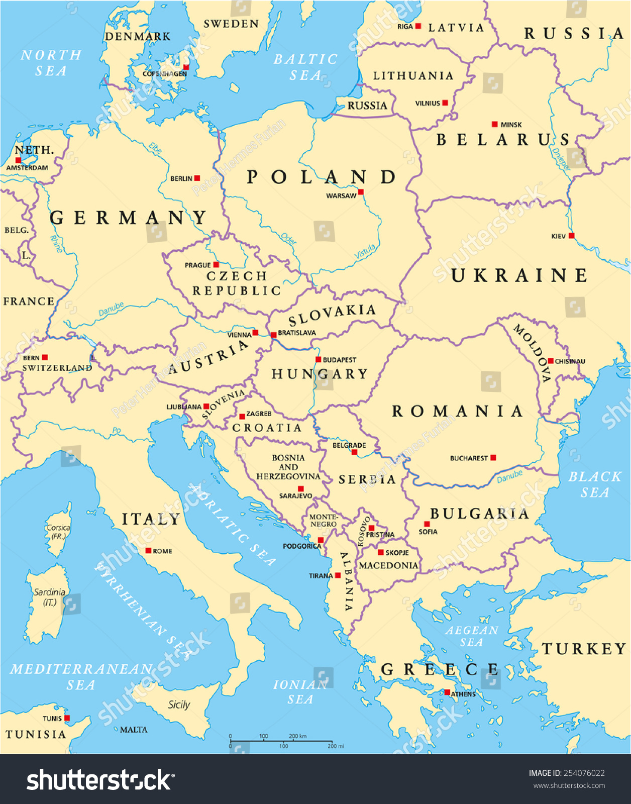 Carte D Europe Avec Les Capitales | Primanyc destiné Carte De L Europe Avec Capitale
