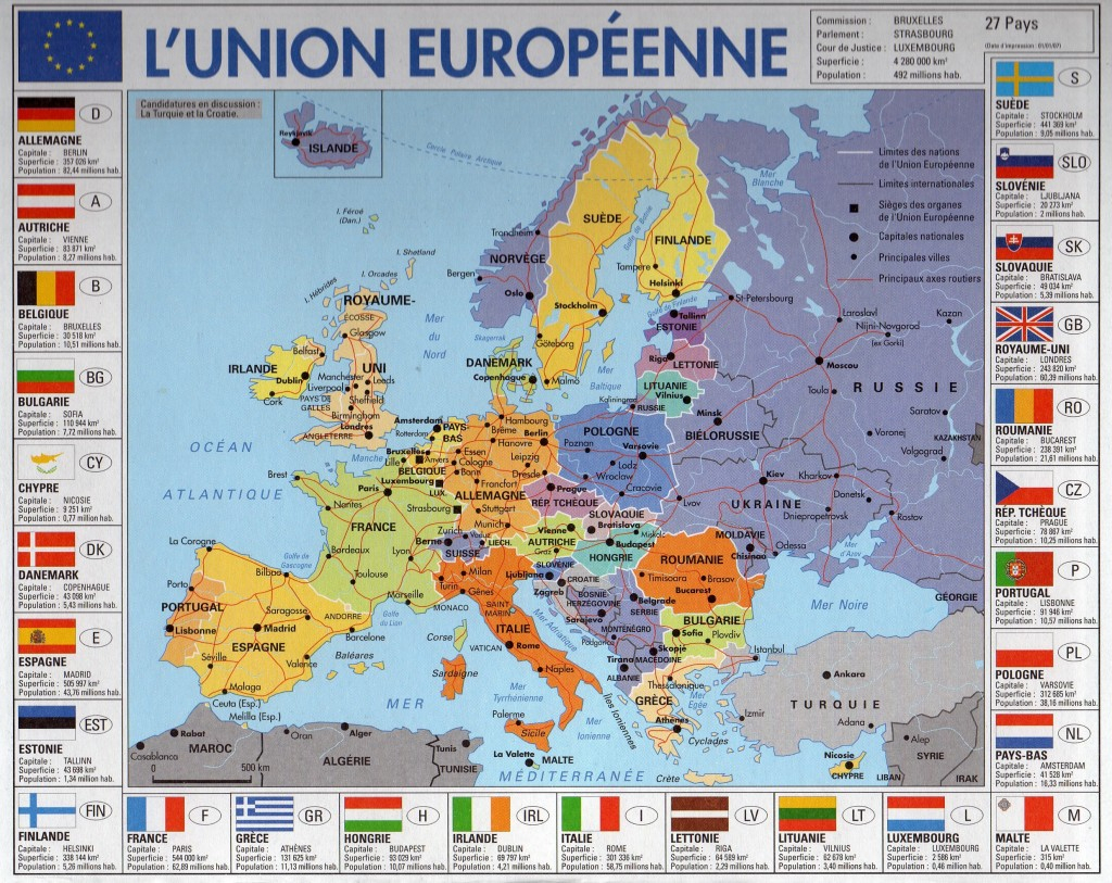 Carte D Europe Avec Pays Et Capitales | Primanyc avec Carte De L Europe Et Capitale