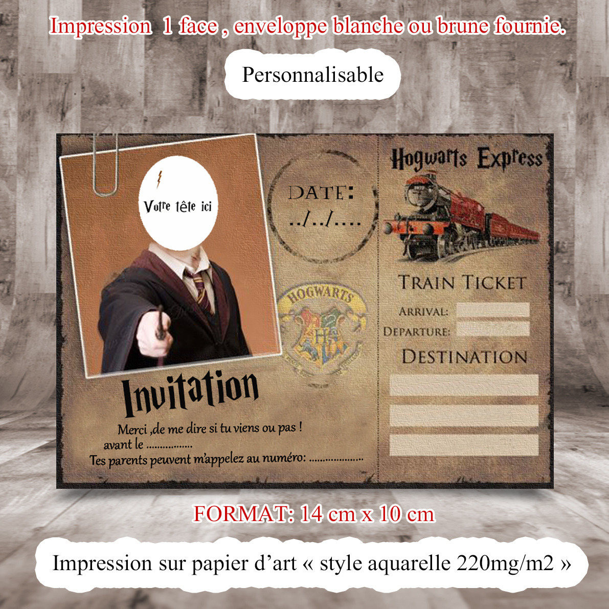Carte D&amp;#039;Anniversaire Harry Potter Lovely Carte D concernant Carte D Invitation Parchemin