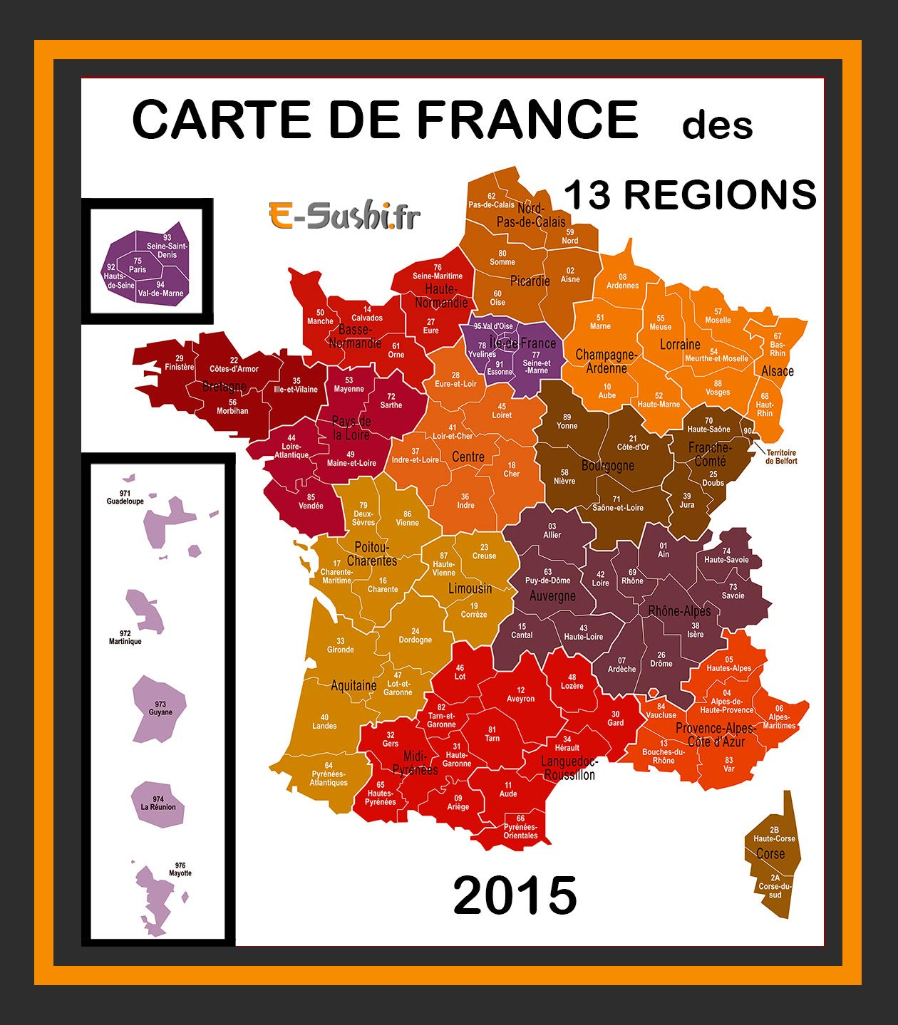 Carte De France 13 Régions - Arts Et Voyages dedans Les Nouvelles Régions De France