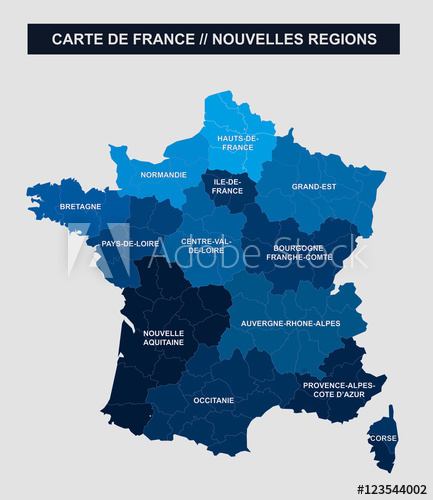 &amp;quot;Carte De France, 13 Régions&amp;quot; Fichier Vectoriel Libre De intérieur Carte Des 13 Régions