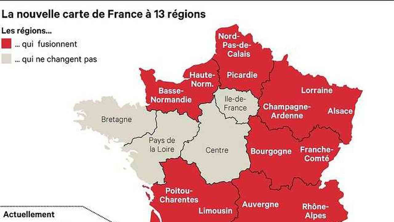 Carte De France 13 Régions » Vacances - Guide Voyage concernant 13 Régions Françaises