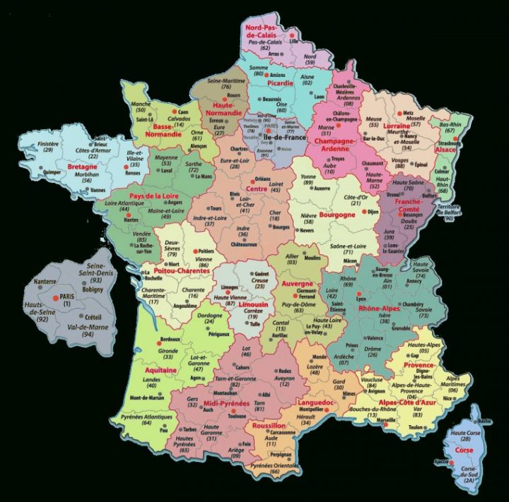 Carte Des Nouvelles Régions De France Lulu La Taupe Tout Carte Numero