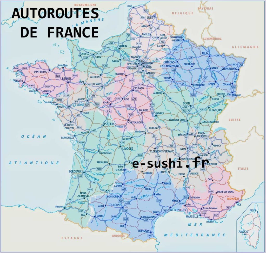 Carte De France Des Autoroutes - Arts Et Voyages tout Carte De France Detaillée Gratuite