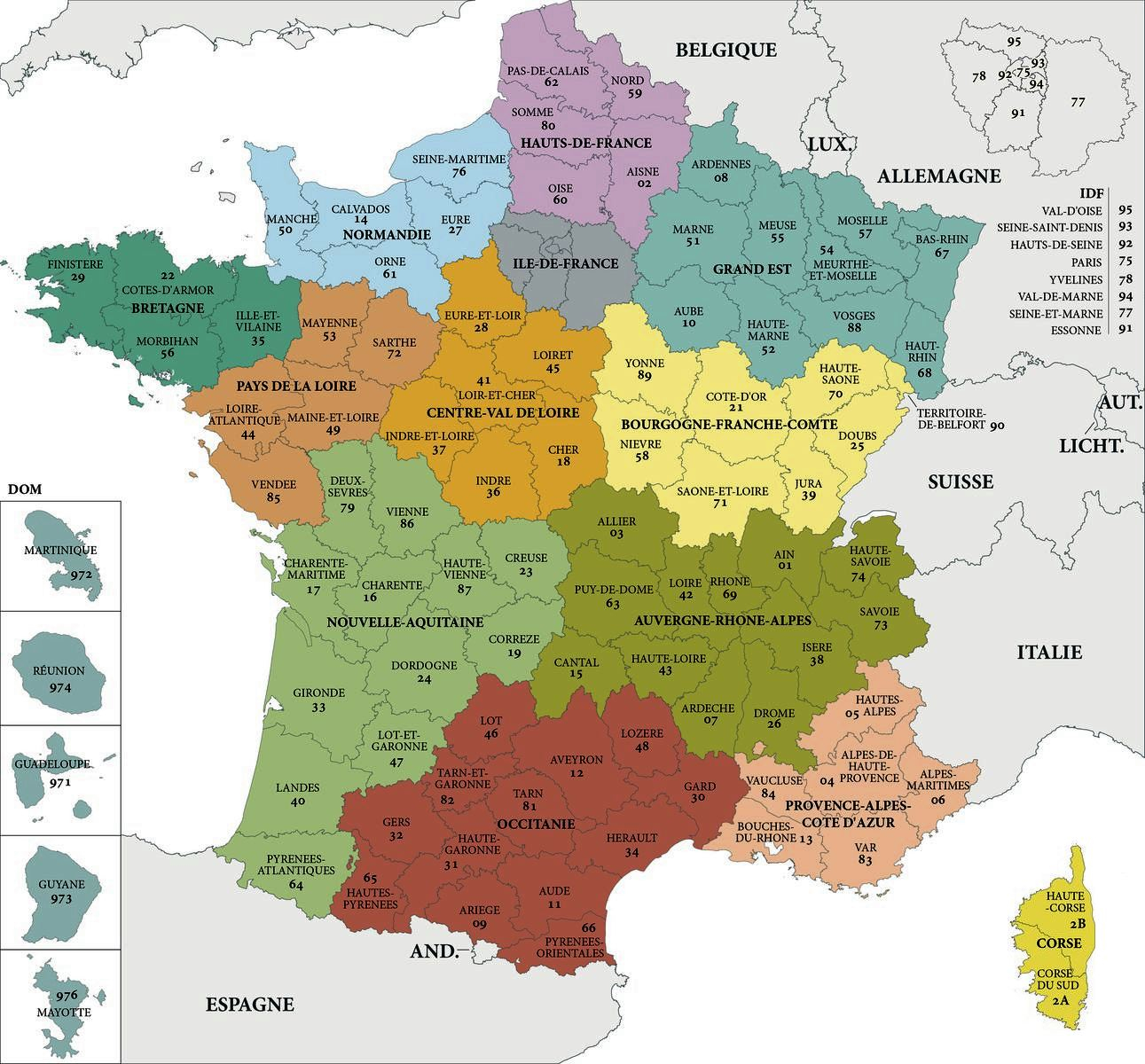 Carte De France Des Regions : Carte Des Régions De France tout Carte Nouvelle Région France