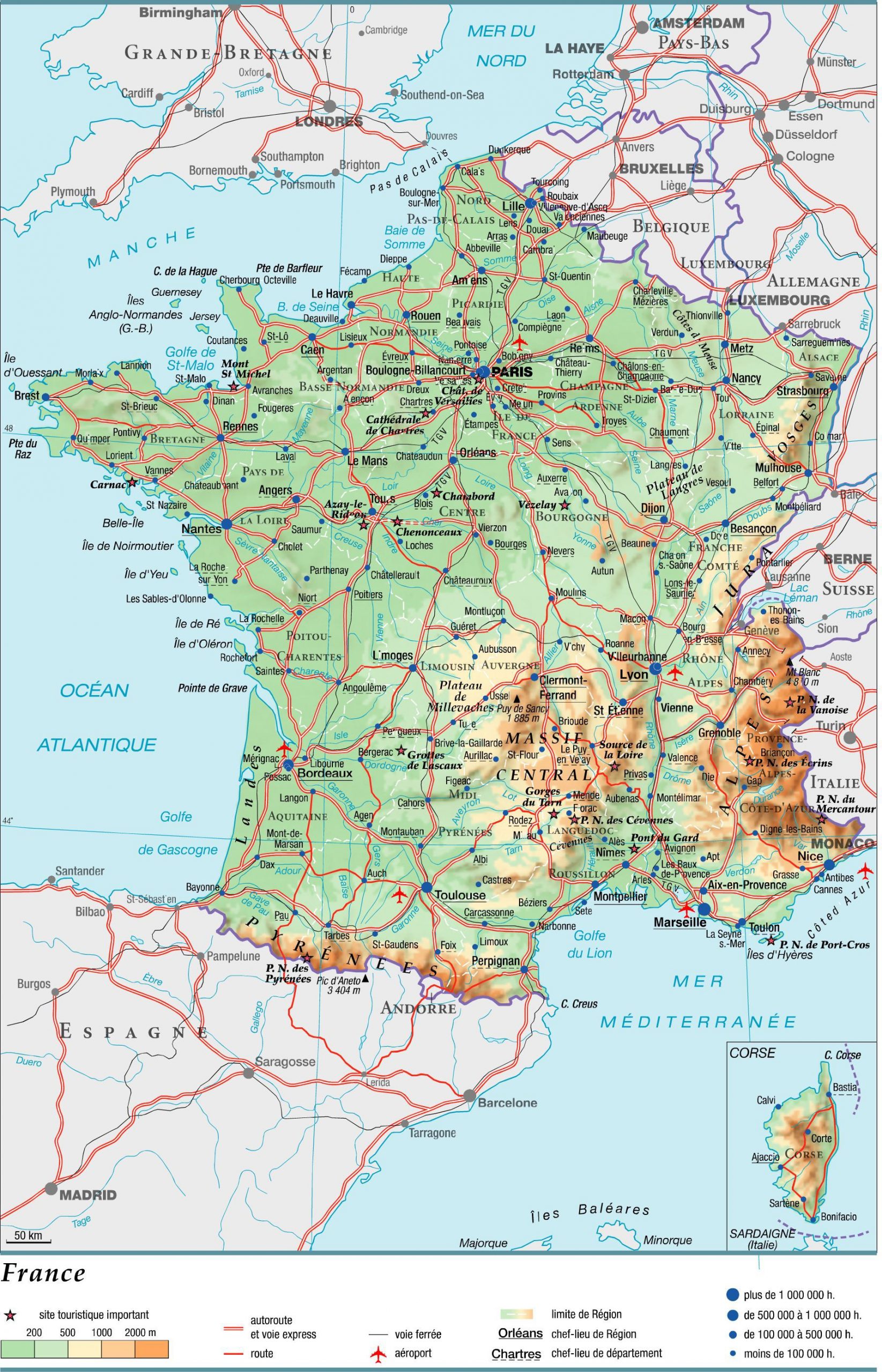Carte De France - France Carte Des Villes, Régions avec Carte De France Imprimable