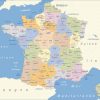 Carte De France Images Et Photos - Arts Et Voyages intérieur Carte De France Avec Villes Et Départements
