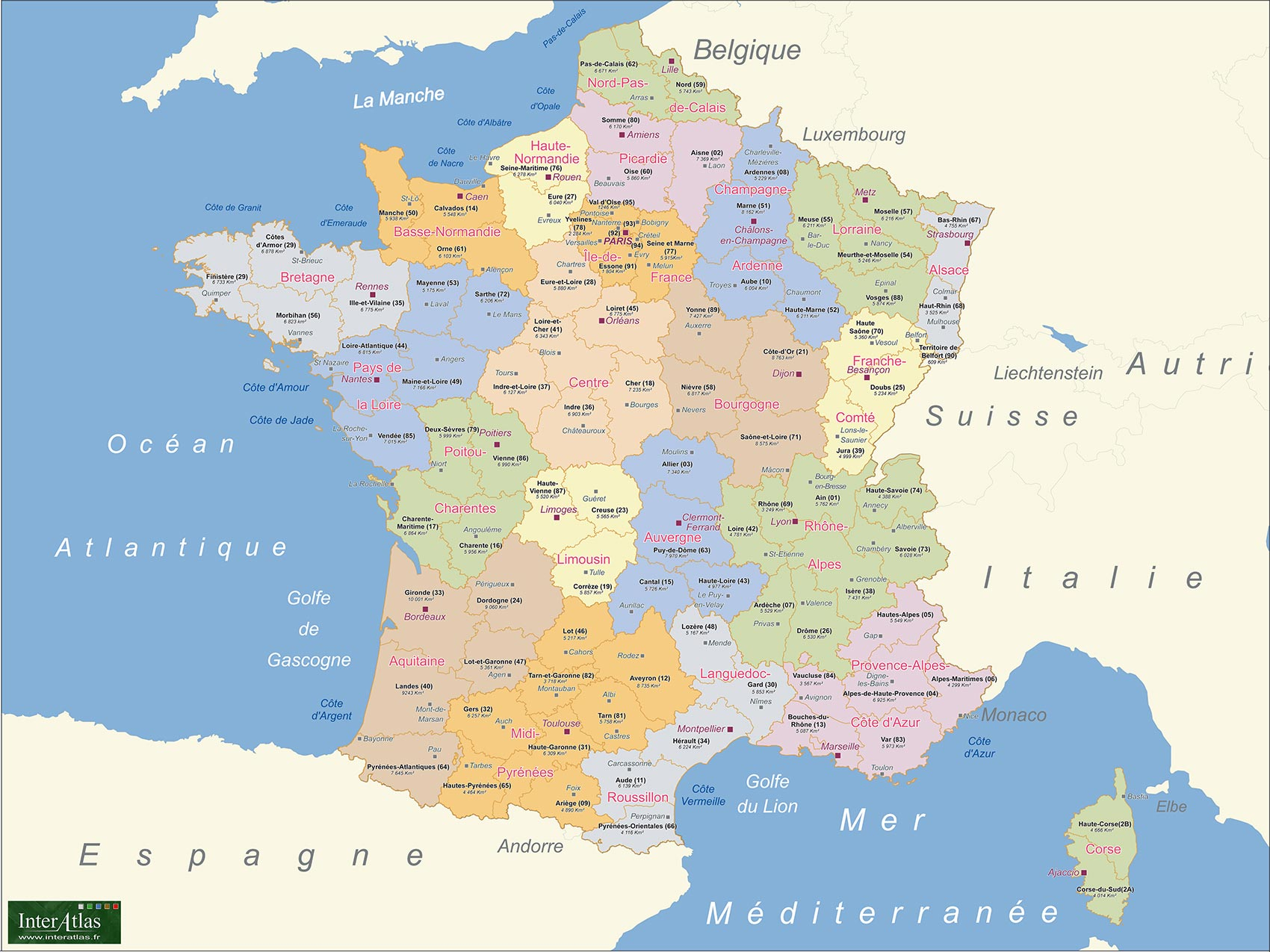 Carte De France Images Et Photos - Arts Et Voyages intérieur Carte De France Imprimable Gratuite