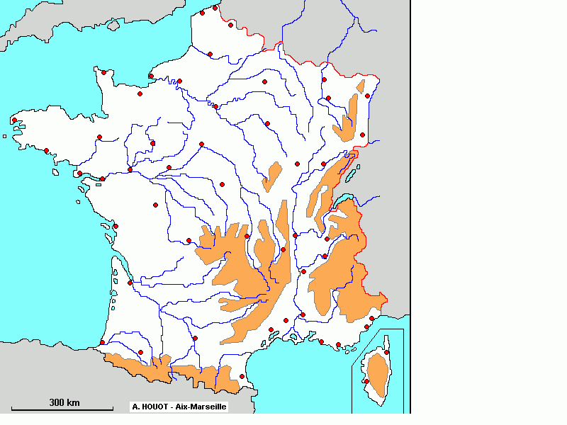 Carte De France Muette Avec Fleuves Et Montagnes | My Blog à Carte Fleuve France