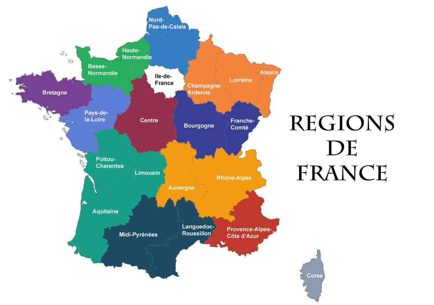 Carte De France Régions Archives - Voyages - Cartes tout Carte De La France Région