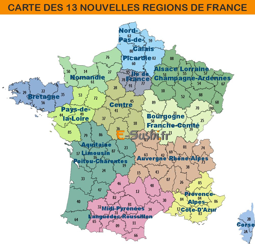 Carte De France Régions Et Villes Principales | My Blog tout Carte France Avec Region