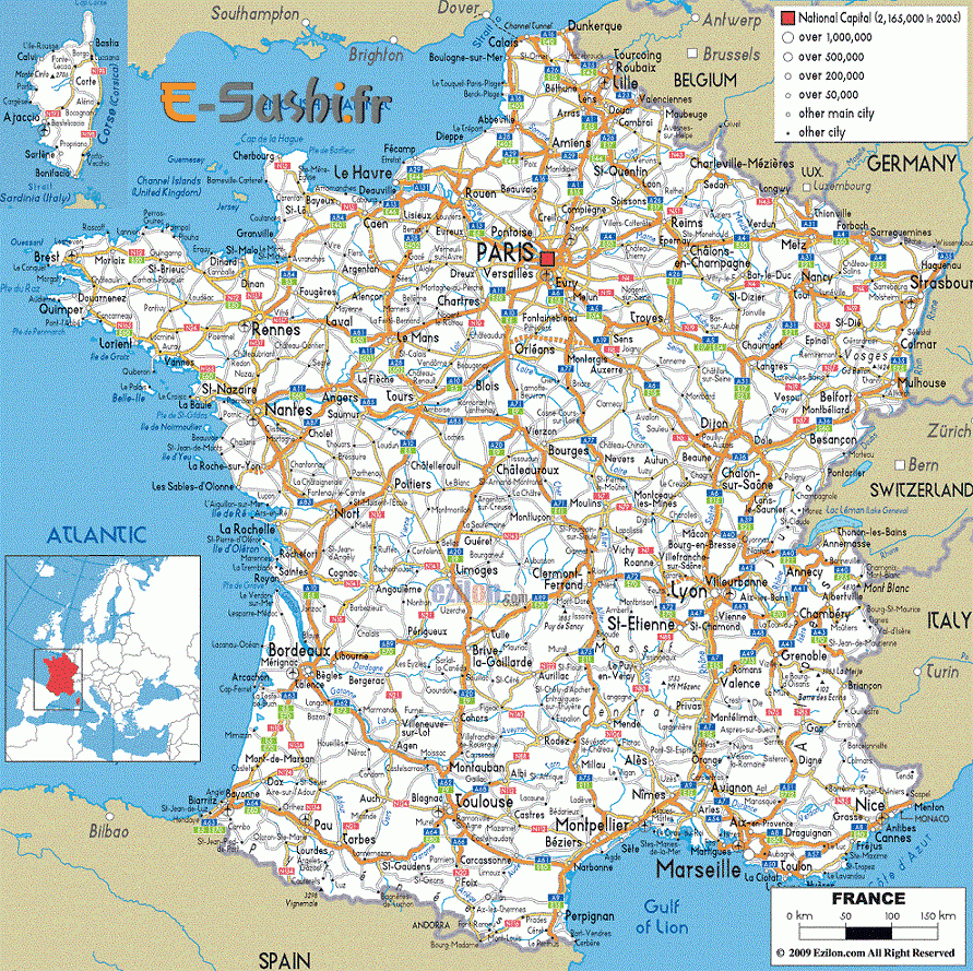 Carte De France Routiere | Carte De France Ville, Carte De serapportantà Carte Du Sud De La France Détaillée