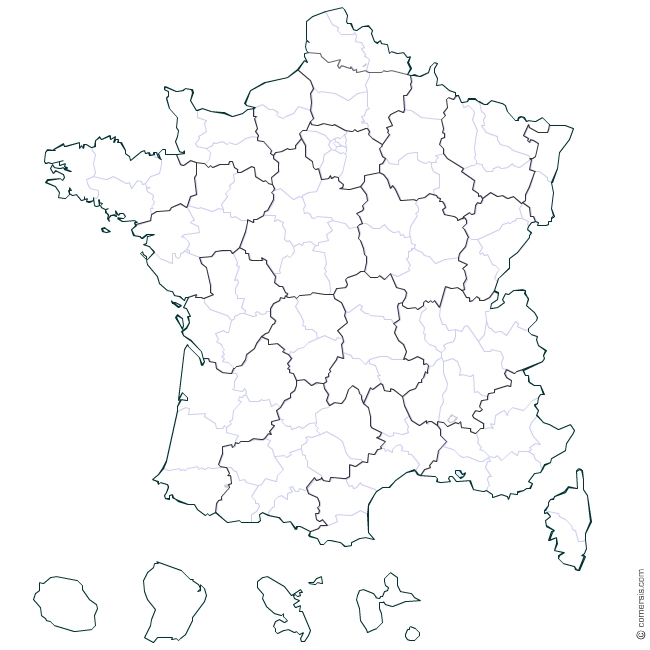 Carte De France serapportantà Carte Des Régions À Compléter