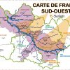 Carte De France Sud Ouest - Voyages - Cartes intérieur La Carte Des Départements De France