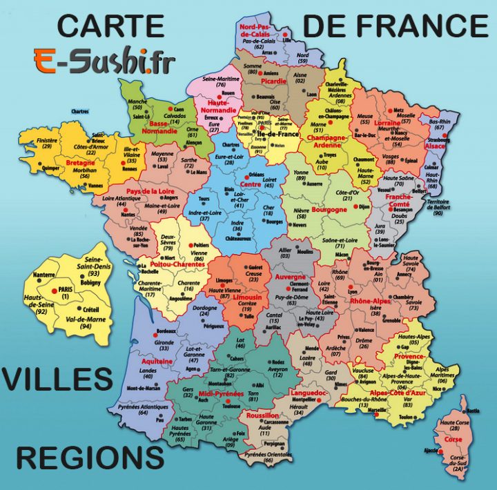 La Carte De France Avec Ses Régions Arts Et Voyages Avec Carte Des Régions De France À 