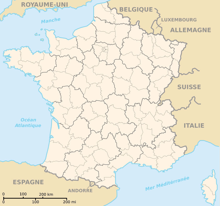 Carte De France Vierge Couleur, Carte Vierge De France En dedans Carte De France Vierge Nouvelles Régions