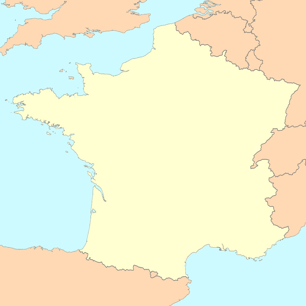 Carte De France Vierge : Fond De Carte De France destiné Carte Des Régions De France Vierge