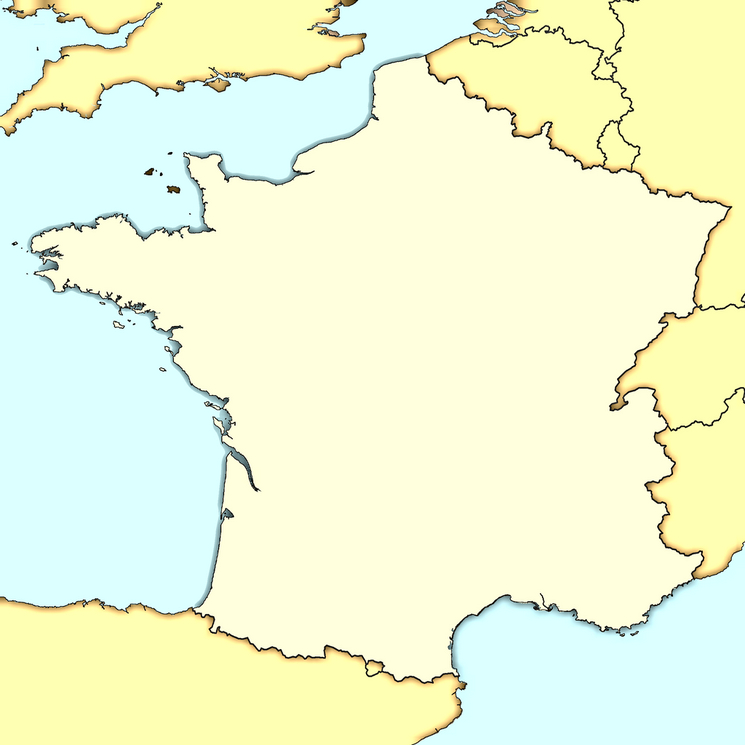 Carte De France Vierge : Fond De Carte De France pour Carte De France À Imprimer Gratuit