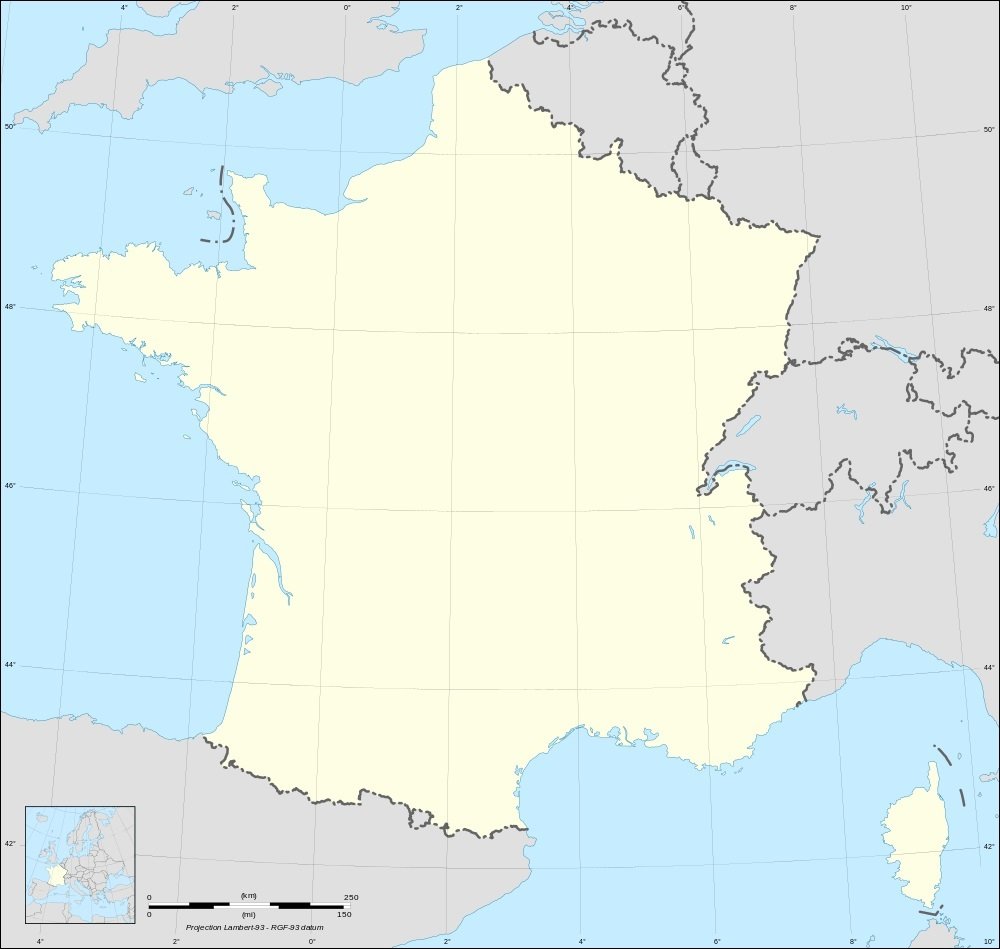 Carte De France Vierge : Fond De Carte De France pour Carte Vierge Des Régions De France