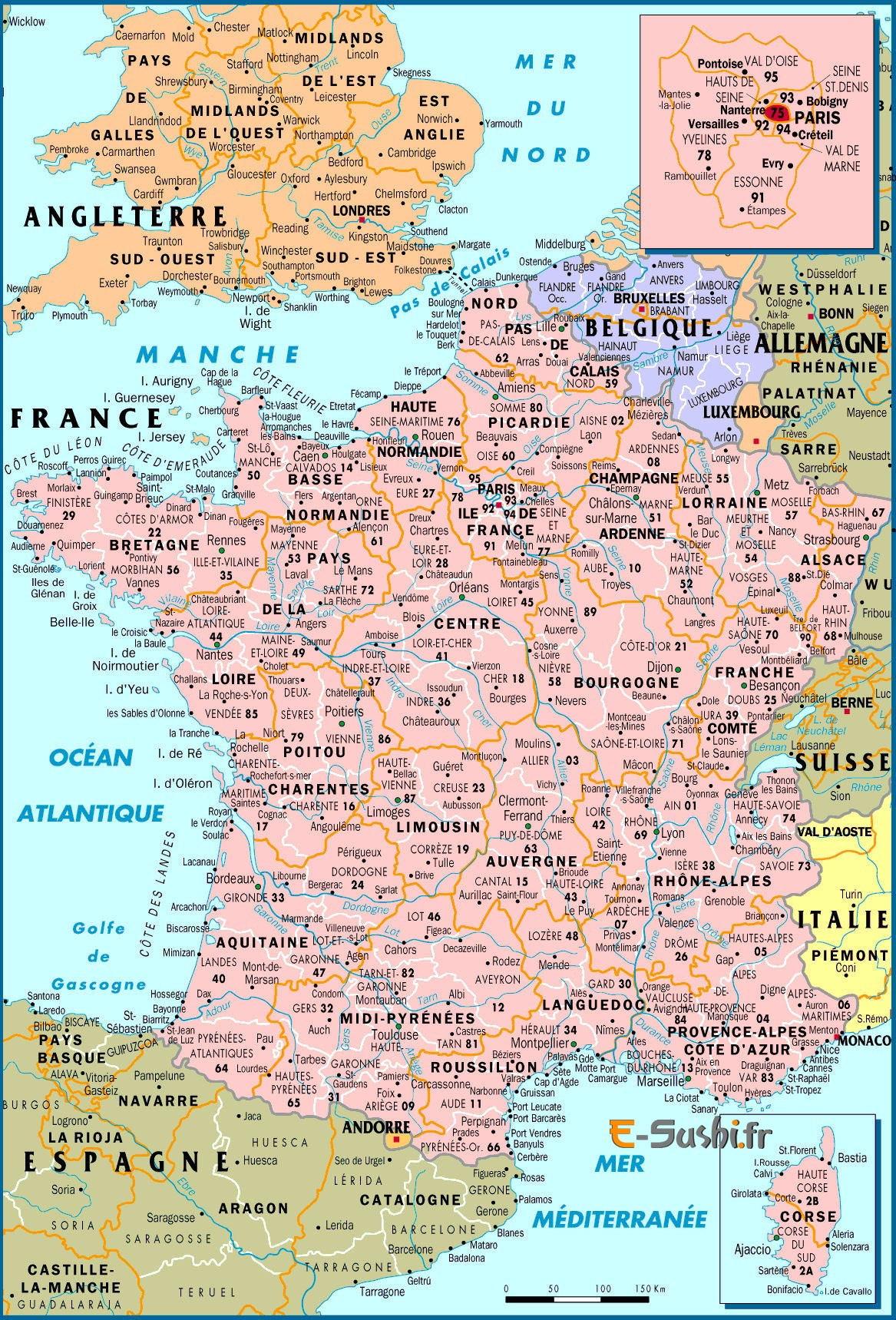 Carte De France Villes - Images Et Photos - Arts Et Voyages serapportantà Carte De France Imprimable