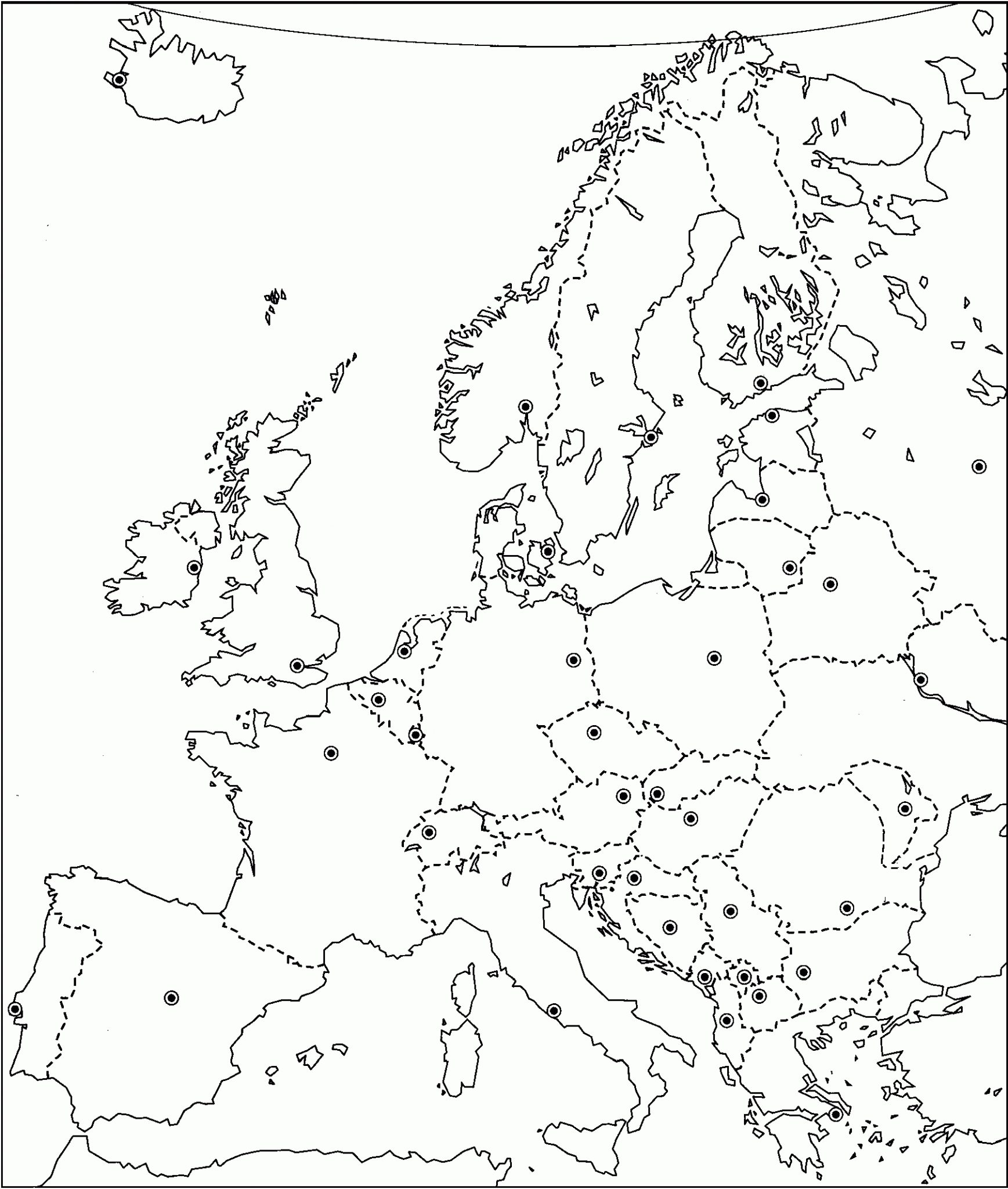 Carte De L Europe Vierge À Imprimer - Arouisse.com