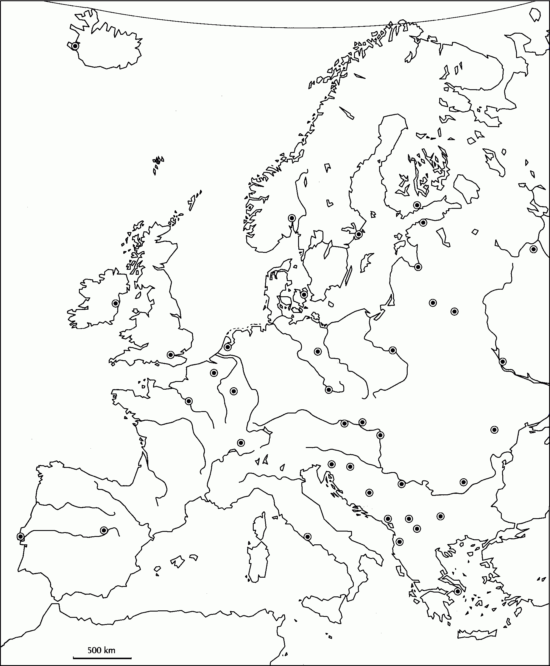 Carte De L Europe Vierge À Imprimer - Primanyc avec Carte De L Europe Vierge À Imprimer