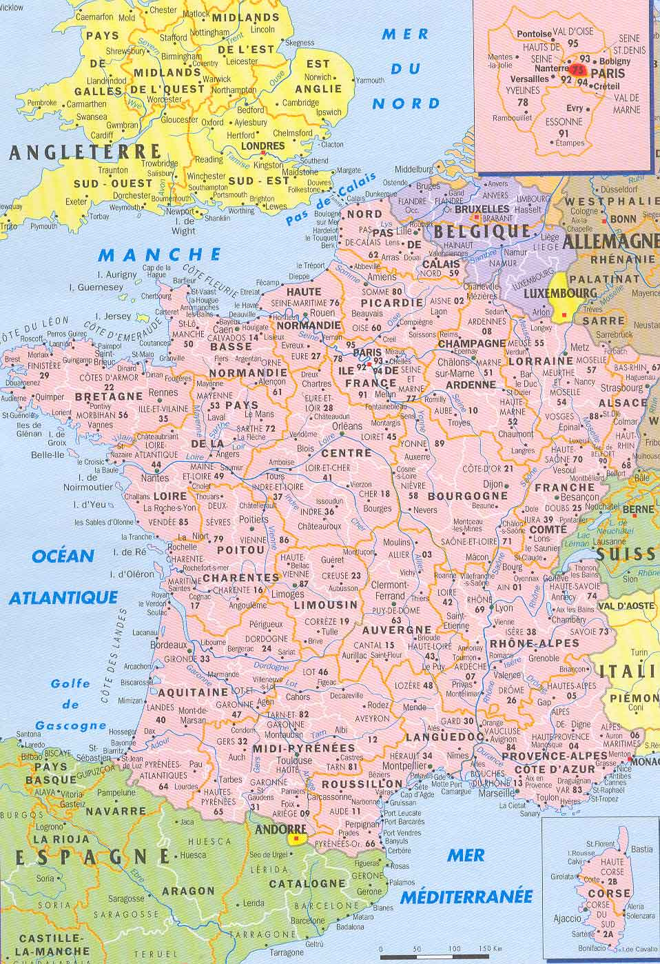 Carte De La France En Detail | My Blog serapportantà Carte De La France Avec Ville