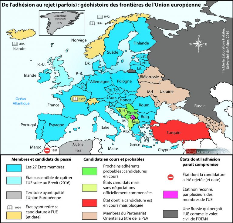 Carte. De L'Adhésion Au Rejet (Parfois) : Géohistoire Des encequiconcerne Carte Construction Européenne