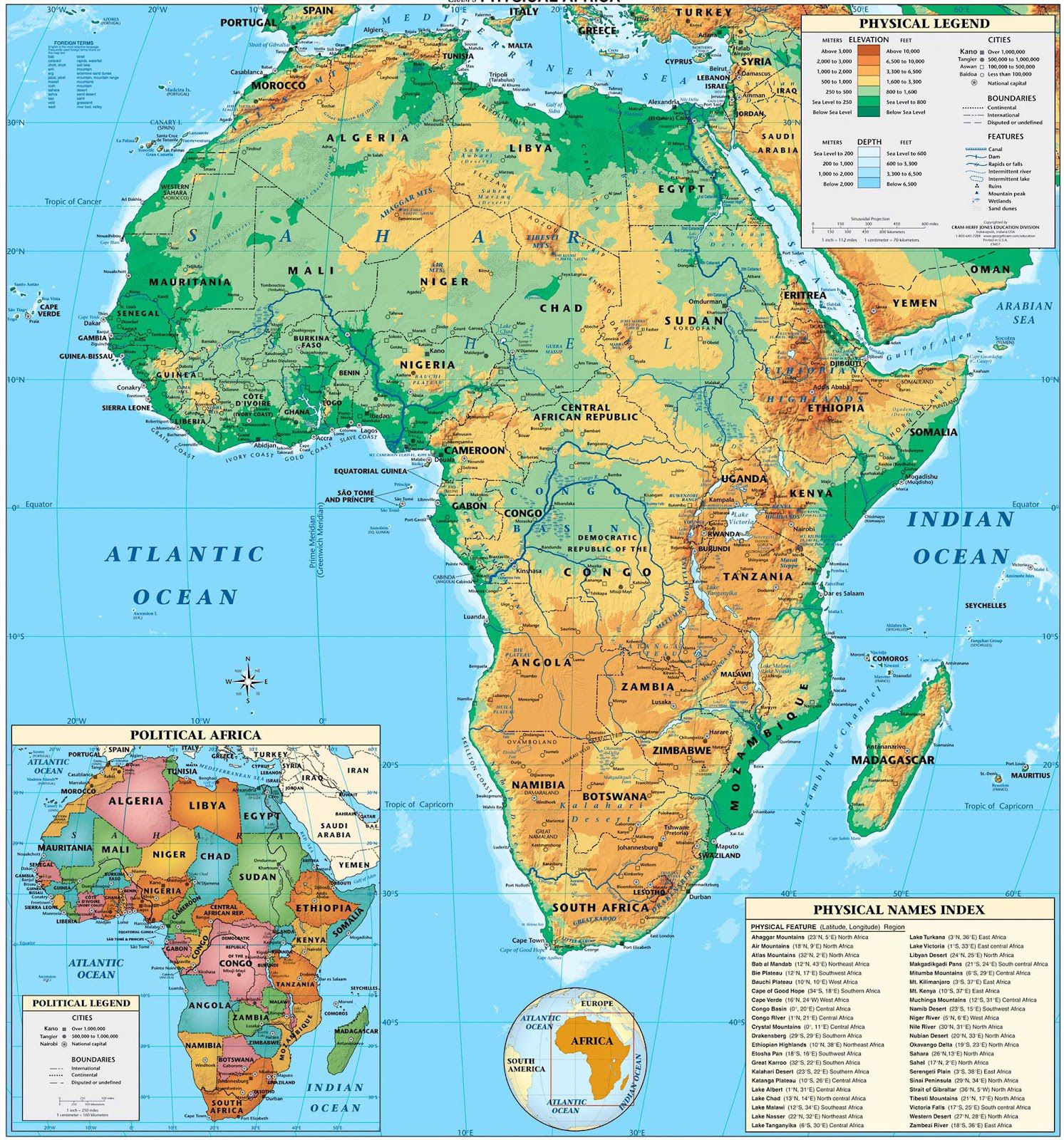 Carte De L&amp;#039;Afrique - Cartes Sur Le Continent Africains avec Carte Vierge Afrique