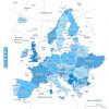 Carte De L'Europe - Cartes Reliefs, Villes, Pays, Euro, Ue avec Carte D Europe Avec Pays Et Capitales