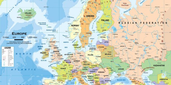 Carte De L&amp;#039;Europe - Cartes Reliefs, Villes, Pays, Euro, Ue dedans Carte Europe 2017
