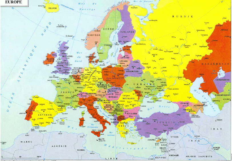 Carte De L&amp;#039;Union Europeenne Avec Capital avec Carte De L Europe Et Capitale