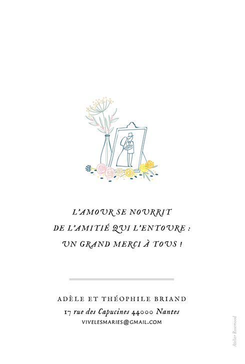 Carte De Remerciement Mariage Instant Fleuri (Avec Images serapportantà Lettre De Remerciement Pour Invitation Mariage