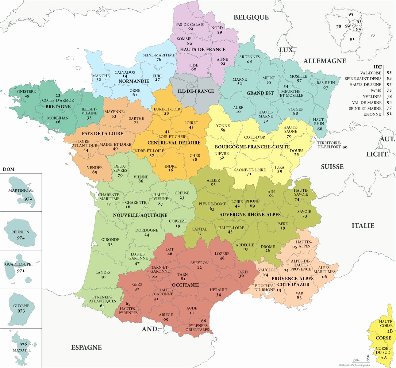 Carte Departement Francais Avec Villes - Les Departements destiné Carte De France Avec Grandes Villes