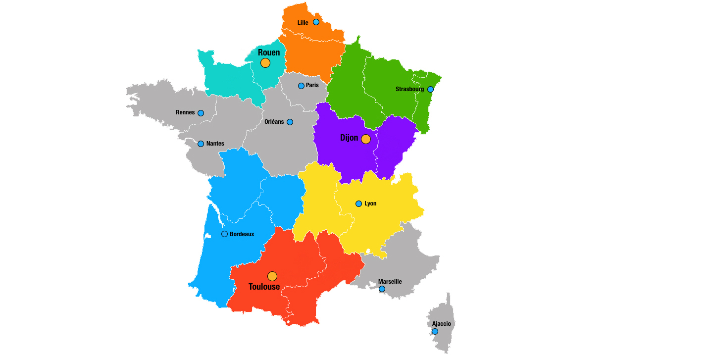 Carte Des 13 Nouvelles Régions De France - Primanyc intérieur Nouvelles Régions Carte