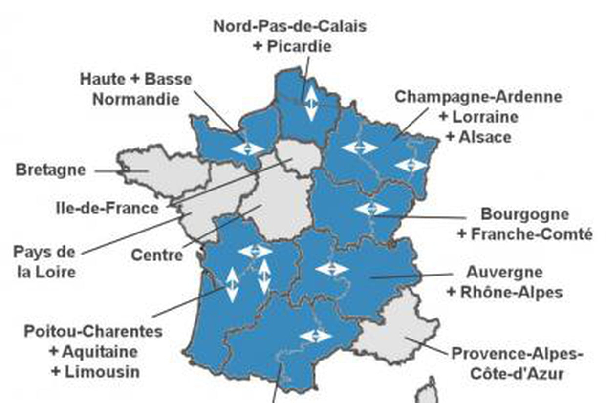 Carte Des 13 Nouvelles Régions De France - Primanyc serapportantà 13 Régions Françaises