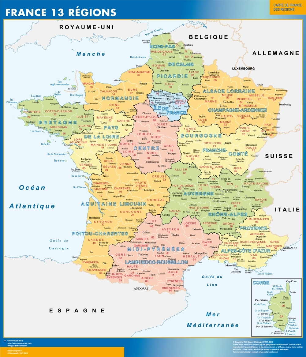 Carte Des 13 Régions - Primanyc encequiconcerne Carte Des 13 Régions