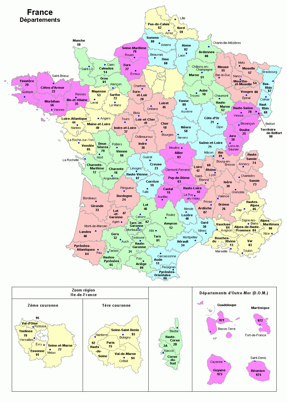 Carte Des Départements De France - Arts Et Voyages serapportantà Carte De France Avec Departement A Imprimer
