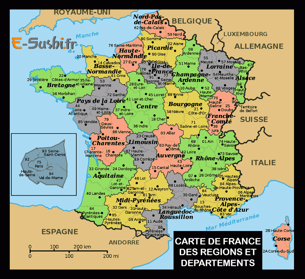Carte Des Départements De France Avec Les Villes | My Blog concernant Carte De France Avec Principales Villes