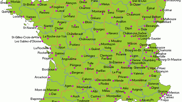 Carte Des Grande Villes De France | My Blog pour Carte De La France Avec Toutes Les Villes