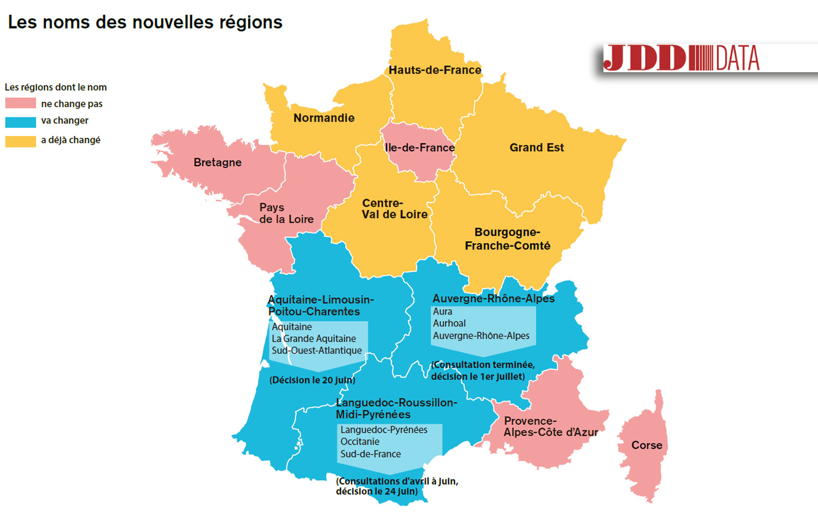 Carte Des Nouvelles Régions Françaises - Primanyc avec Nouvelle Carte Region