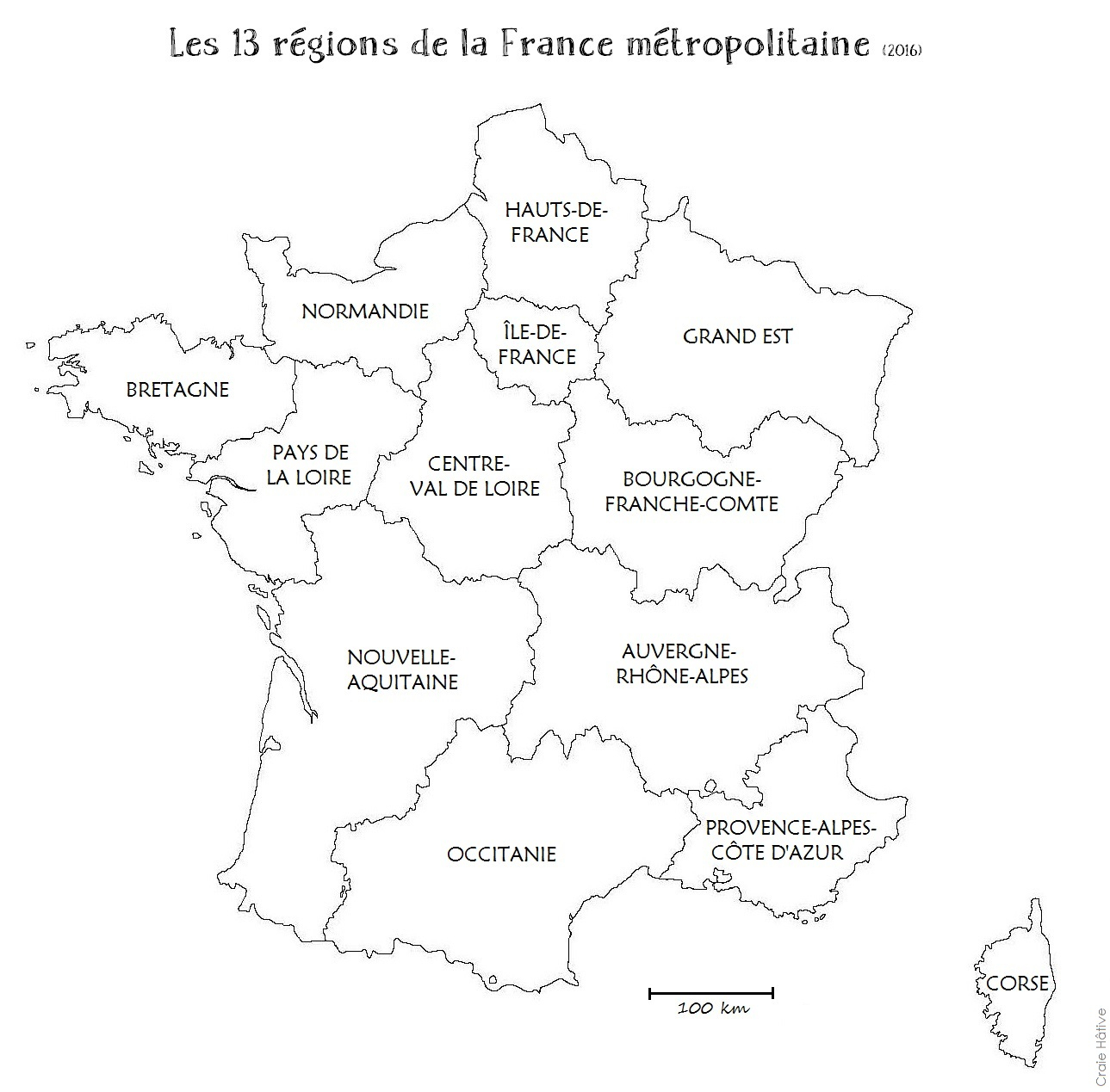 Carte Des Region De France A Completer - Les Departements destiné Carte De La France Vierge