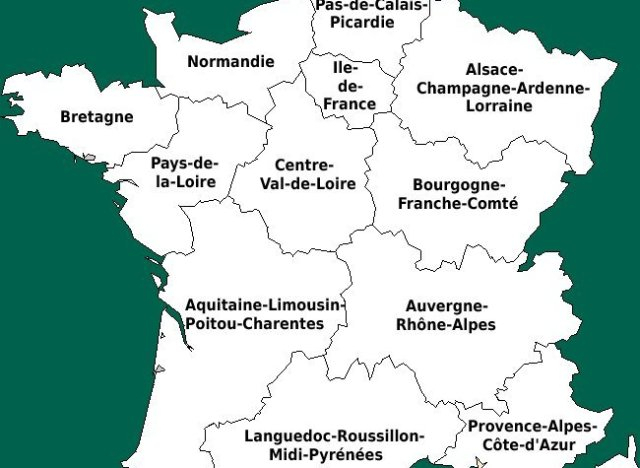 Carte Des Region De France Et Leur Capital encequiconcerne Carte Des Régions À Compléter
